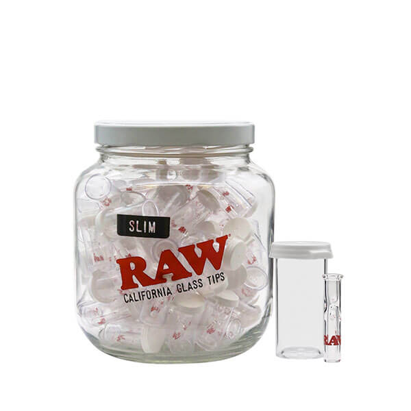 Raw California Glass Tips | Slim | 75 Count Jar product image