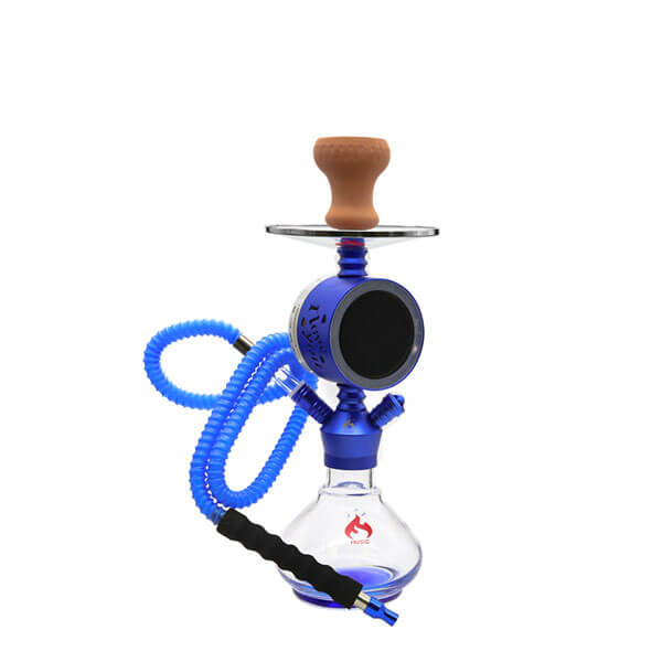 Husic Little Mike Bluetooth Speaker Hookah | 1 Hose | 16 inch | Assorted Colors product image