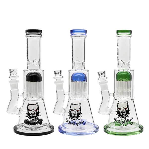 Pitbull Tree Arm Perc with Sprinkler Perc Beaker Waterpipe | 12 inch | Assorted Colors product image
