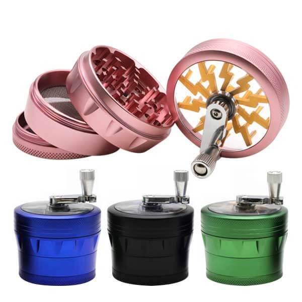 Drum Style with Handle 4 Part Grinder | 63mm | Assorted Colors product image