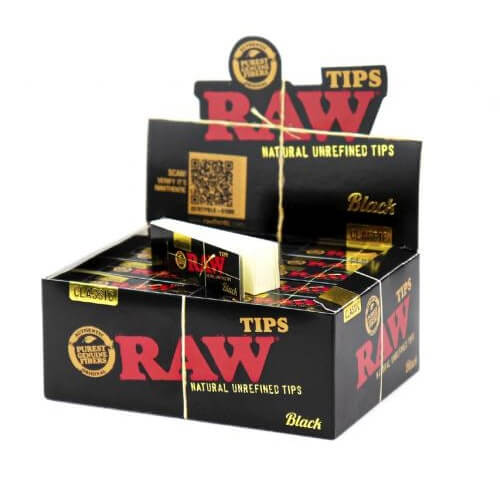 RAW Black Classic Natural Unrefined Tips | 50 Pack | 50 Count Display product image