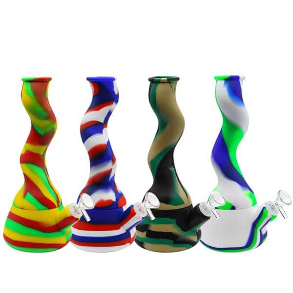 Silicone Zong Waterpipe | 11 inch | Assorted Colors product image
