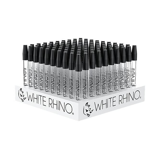 White Rhino Pyrex Straws with Silicone Cap (WRG2001) | 100 Count Display product image