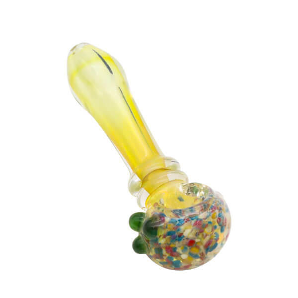 Middle 2 Ring Front Stone Color Handpipe | 6 inch | Assorted Colors product image