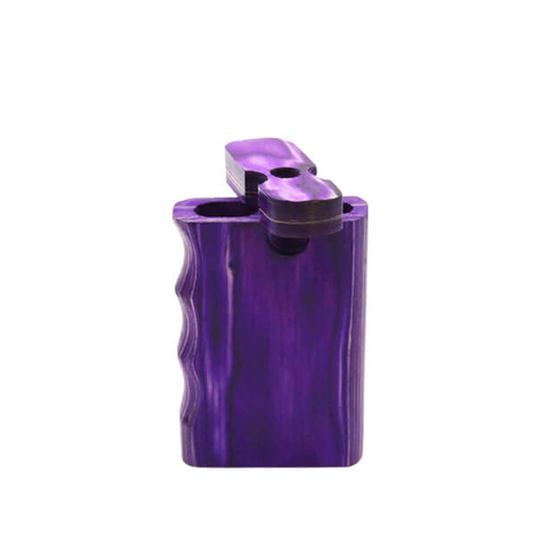 Purple Stripe Handle Grip Wooden Dugout | 3 inch product image