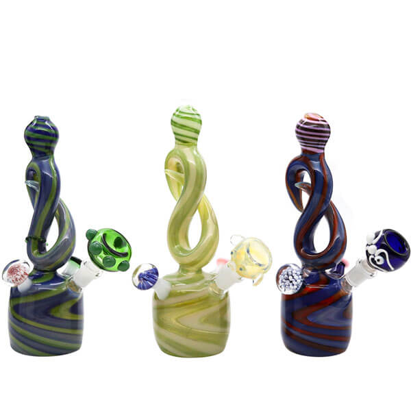 Twisted Horn with Button Waterpipe | 9 inch product image