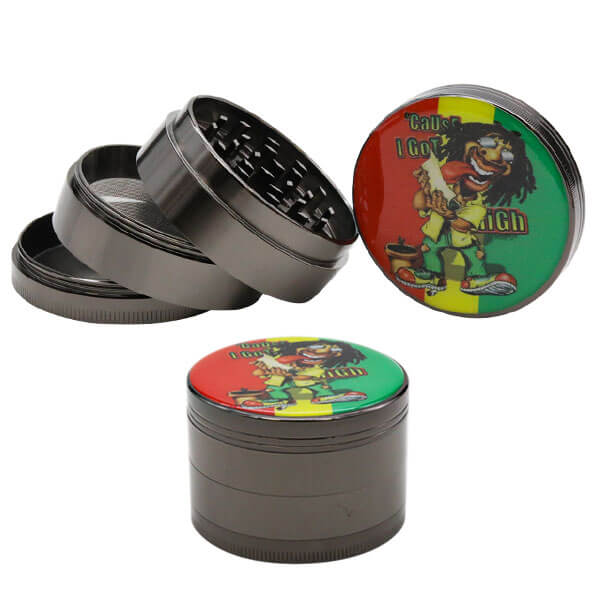 Jamaican I Got High 4 Part Heavy Grinder | 60mm product image