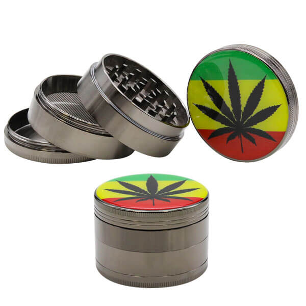 Leaf Rasta Flag 4 Part Heavy Grinder | 60mm product image