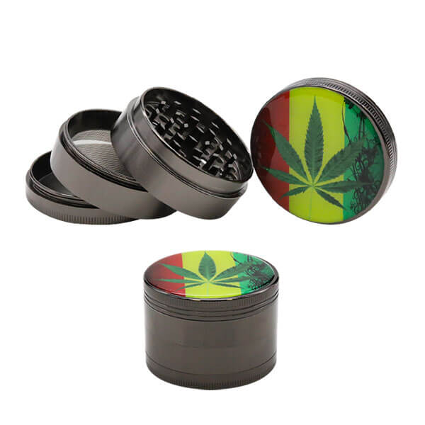 Leaf Light Color Rasta 4 Part Heavy Grinder | 50mm product image