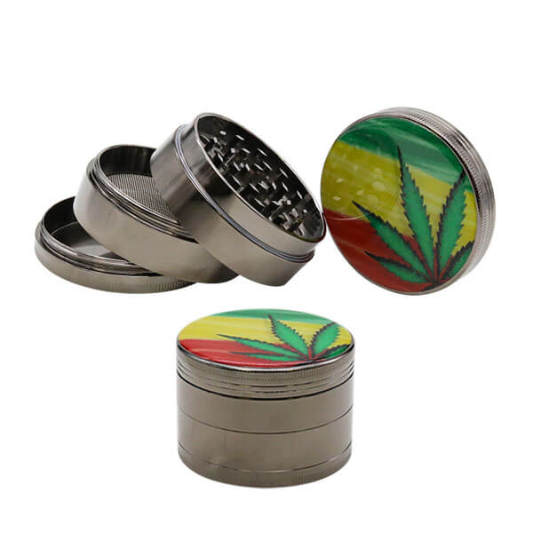 Leaf Rasta Side Flag 4 Part Heavy Grinder | 50mm product image