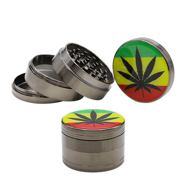 Leaf Rasta Flag 4 Part Heavy Grinder | 50mm product image