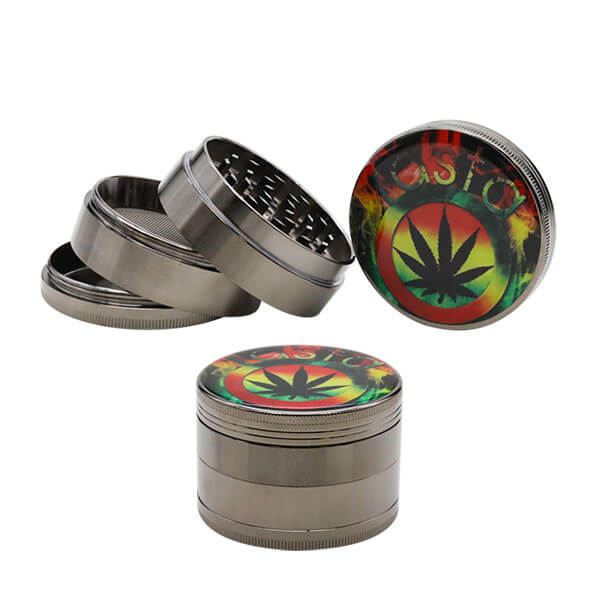 Leaf Rasta in Circle 4 Part Heavy Grinder | 50mm product image