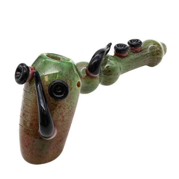 Distorted Elephant Stone Color Heavy Hammer Handpipe | 9 inch product image