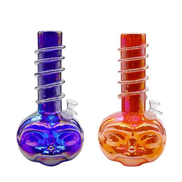 Soft Glass Electroplated Alien Beaker Waterpipe (JJ20/11-A) | 11 inch | Assorted Colors product image