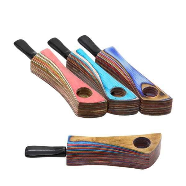 Wood Pipe Straight Handpipe (Front Cut) | 4 inch | Assorted Colors product image