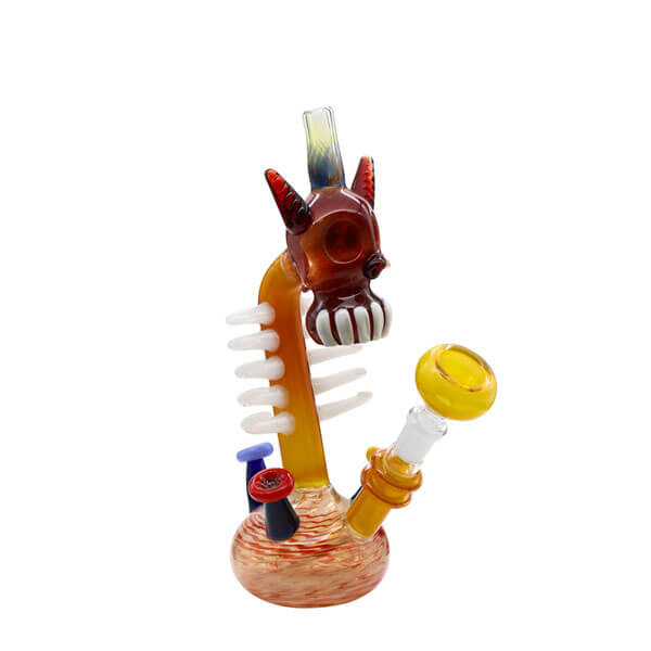 Devils Skull with Wings Full Color Waterpipe (WP-SK-01) | 10 inch product image