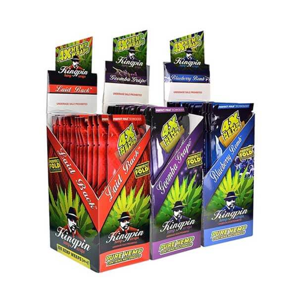 Kingpin 4X Magic Cigar Wraps | 4 Pack | 25 Count Display product image