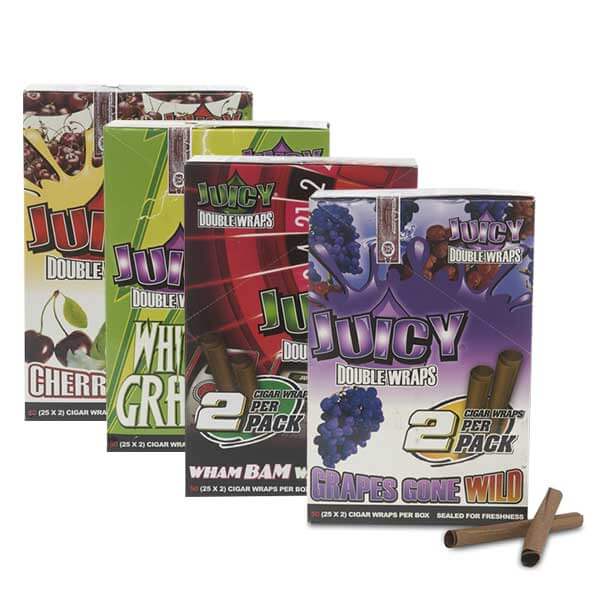 Juicy Double Wraps Blunt Cigar Wraps | 2 Pack | 25 Count Display product image