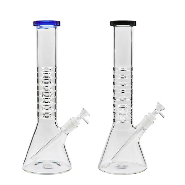 Clear with 8 Discs Beaker Waterpipe | 15 inch | Assorted Colors product image