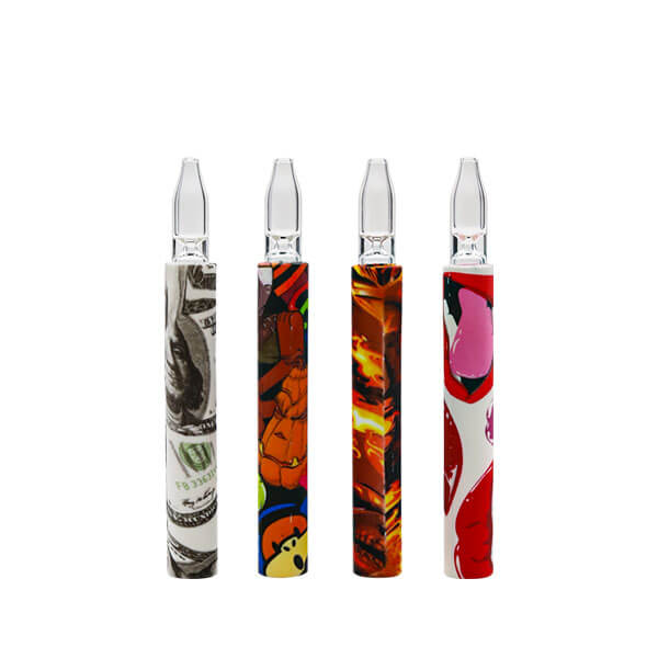Silicone Chillum + Nectar Collector Straw | Assorted Designs product image