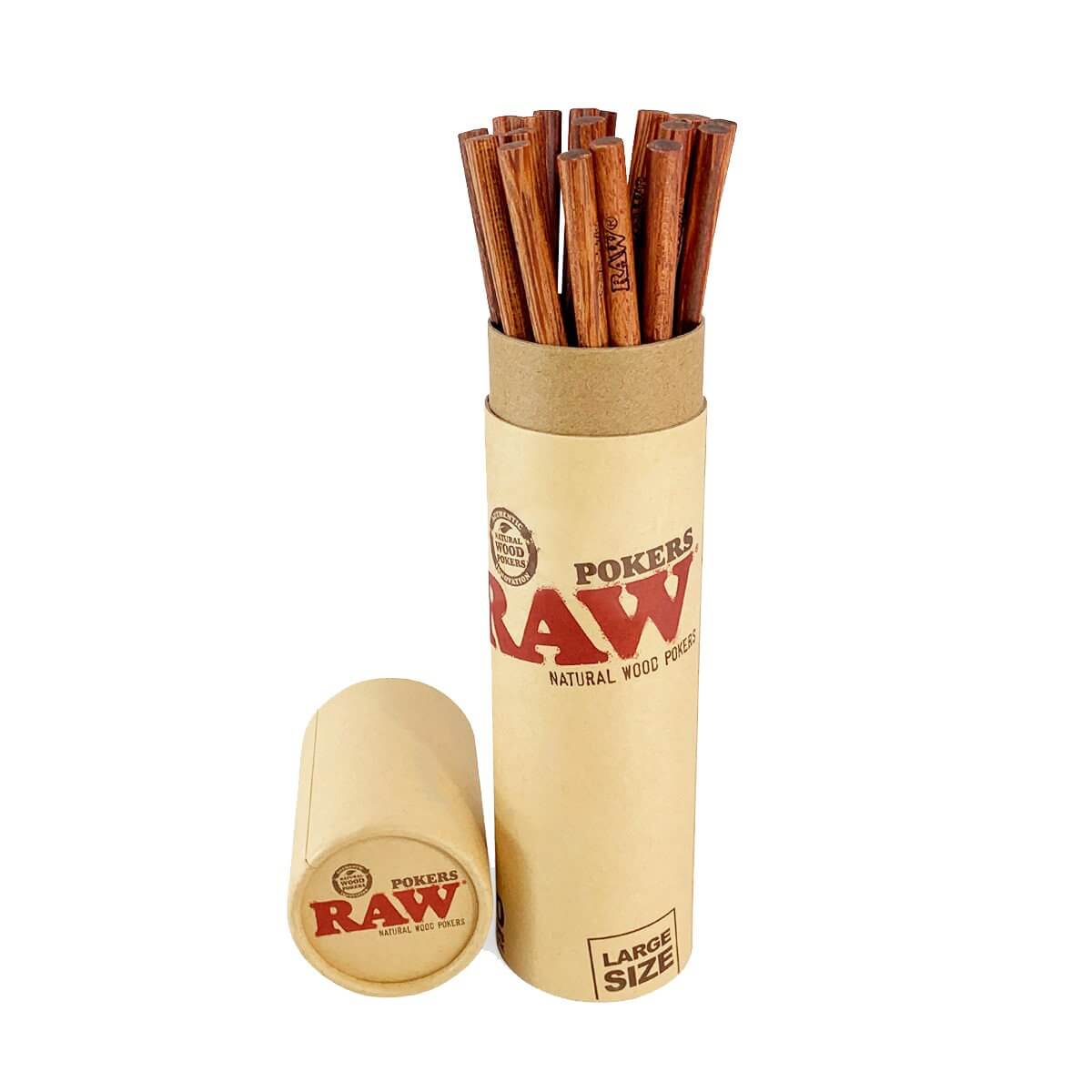 RAW Poker Wooden Sticks | Large | 20 Count Display product image