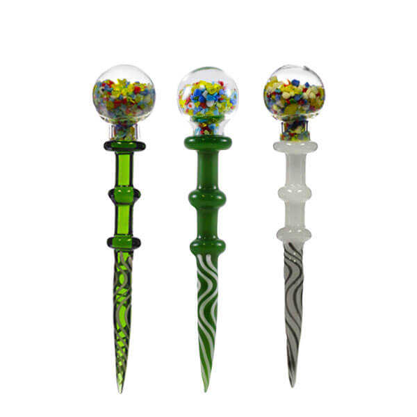 Fancy Art with Frit Globe Dab Tool | 5 inch | Assorted Colors product image