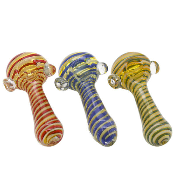 Big Twisted Stripe Heavy Handpipe | 6 inch | Assorted Colors product image