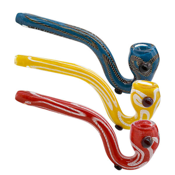 Candy Strip Sherlock Handpipe | 8 inch product image