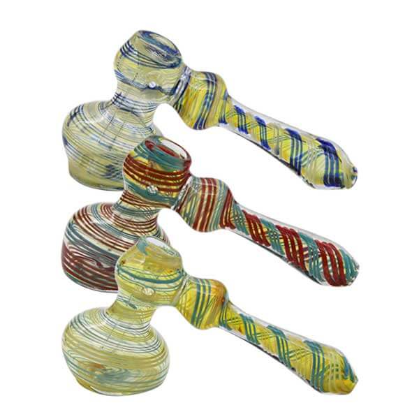 Swirl Strip Sherlock Handpipe | 7 inch product image