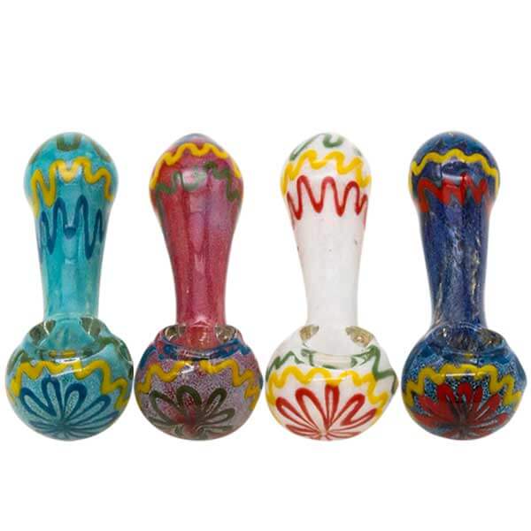 Floral Strip Handpipe | 4 inch | Assorted Colors product image