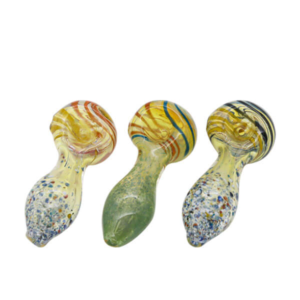 Swirl Fumed Mini Heavy Handpipe | 3 inch | Assorted Colors product image