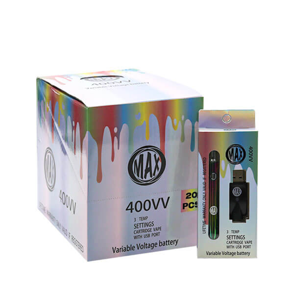 MAX 400VV 3 Temp Settings Variable Voltage Battery | 20 Count Display product image