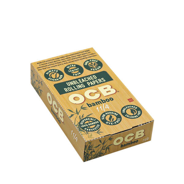 OCB Bamboo Unbleached Rolling Papers | 1 1/4 | 24 Count Display product image