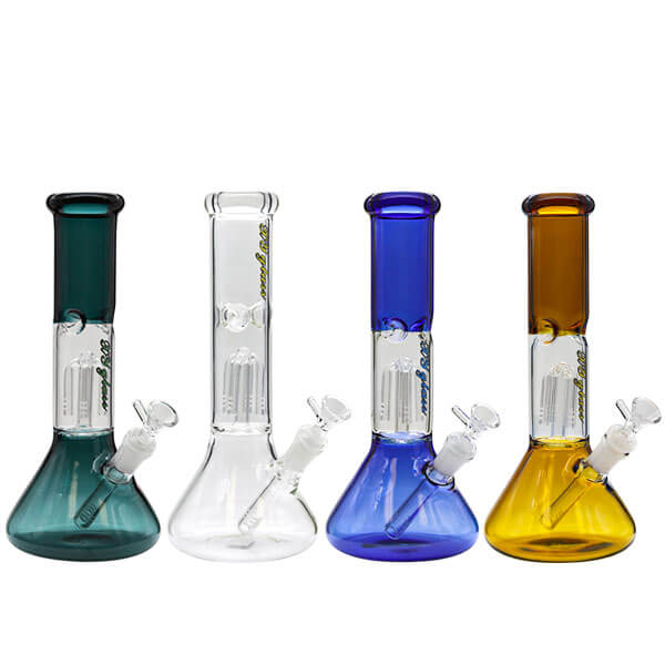 Money Maker Beaker with 4 Arm Tree Perc Waterpipe (XD-8) | 12 inch | Assorted Colors product image