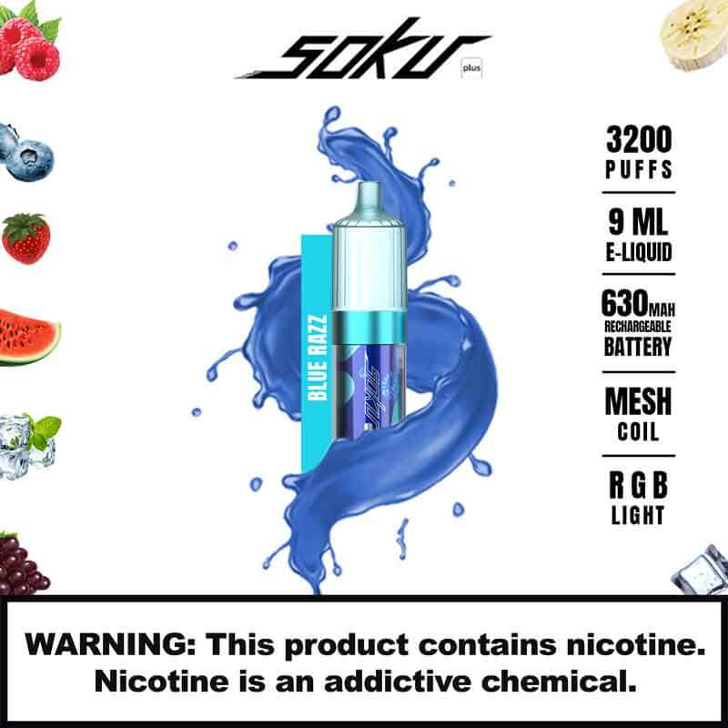 Bloom Soku Plus | 3200 Puffs | 5% Nicotine | 10 Count Display - image 4 of 10