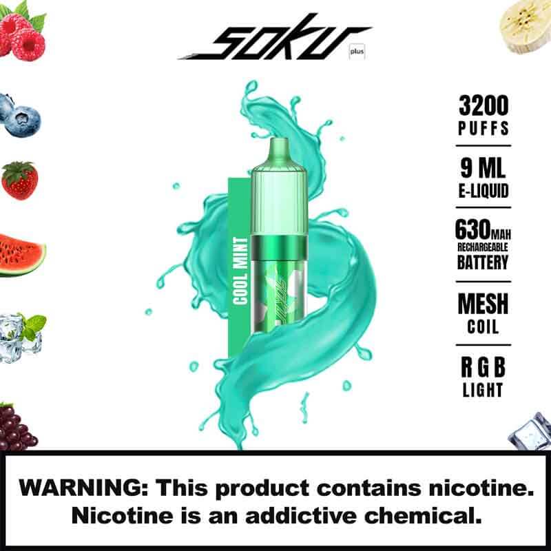 Bloom Soku Plus | 3200 Puffs | 5% Nicotine | 10 Count Display - image 5 of 10