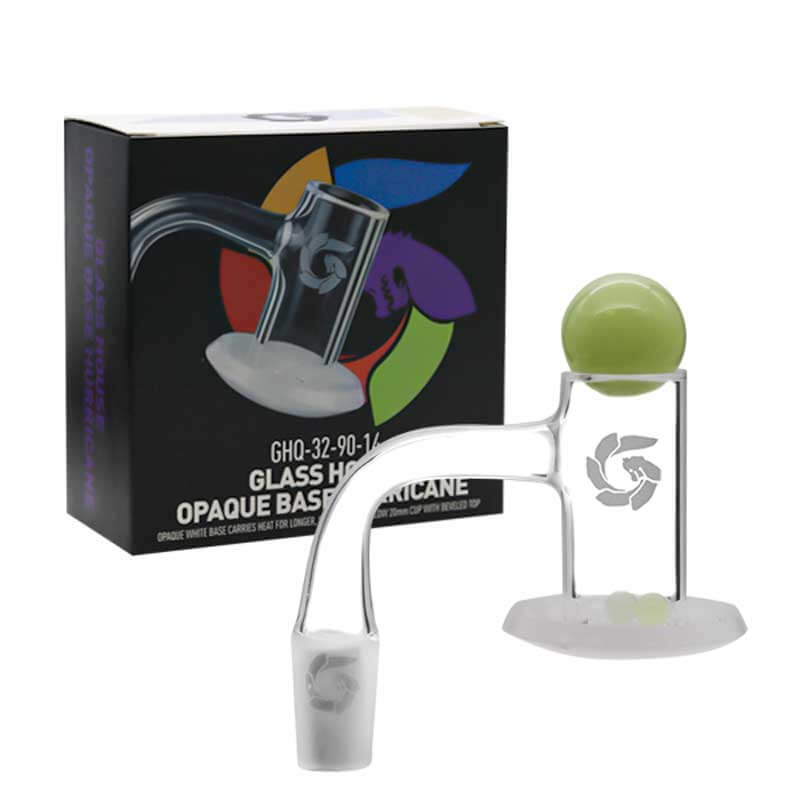 Glass House Opaque Base Hurricane Banger (GHQ-32-90-14) | 14mm | Male product image