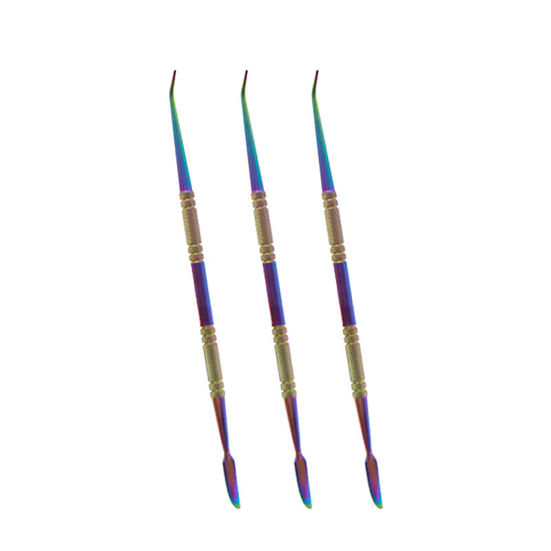 Rainbow Iridescent Scooper Dabber (SSD-016) | 7 inch | 3 Pack product image