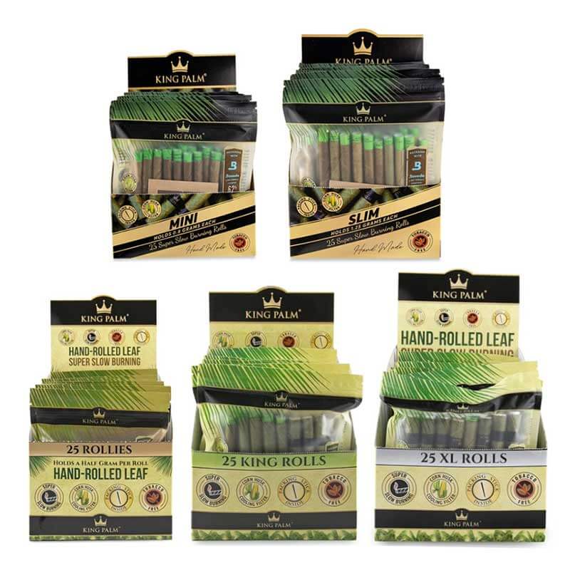 King Palm Pre-Rolled Leaf with Boveda | 25 Pack | 8 Count Display  product image