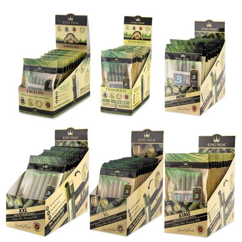 King Palm Pre-Rolled Leaf with Boveda | 5 Pack | 15 Count Display product image
