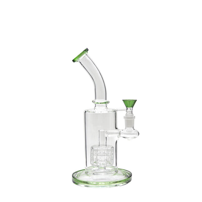 Bent Neck with Heavy Showerhead Perc Waterpipe | 10 inch product image