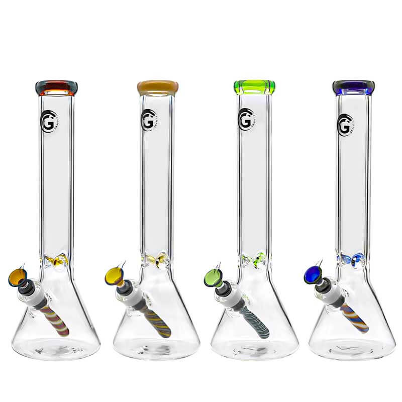 Gravity ENIGMA with Wig Wag Downstem 7mm Beaker Waterpipe (A-30) | 19 inch | Assorted Colors product image