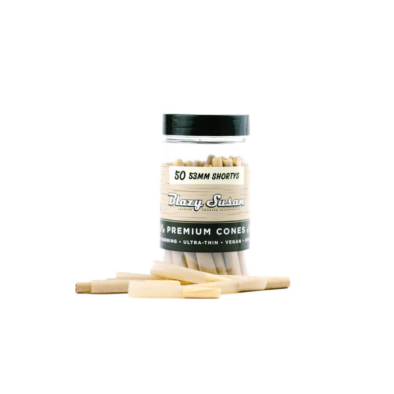 Blazy Susan Unbleached Shorty Cones | 53mm | 50 Count Jar product image