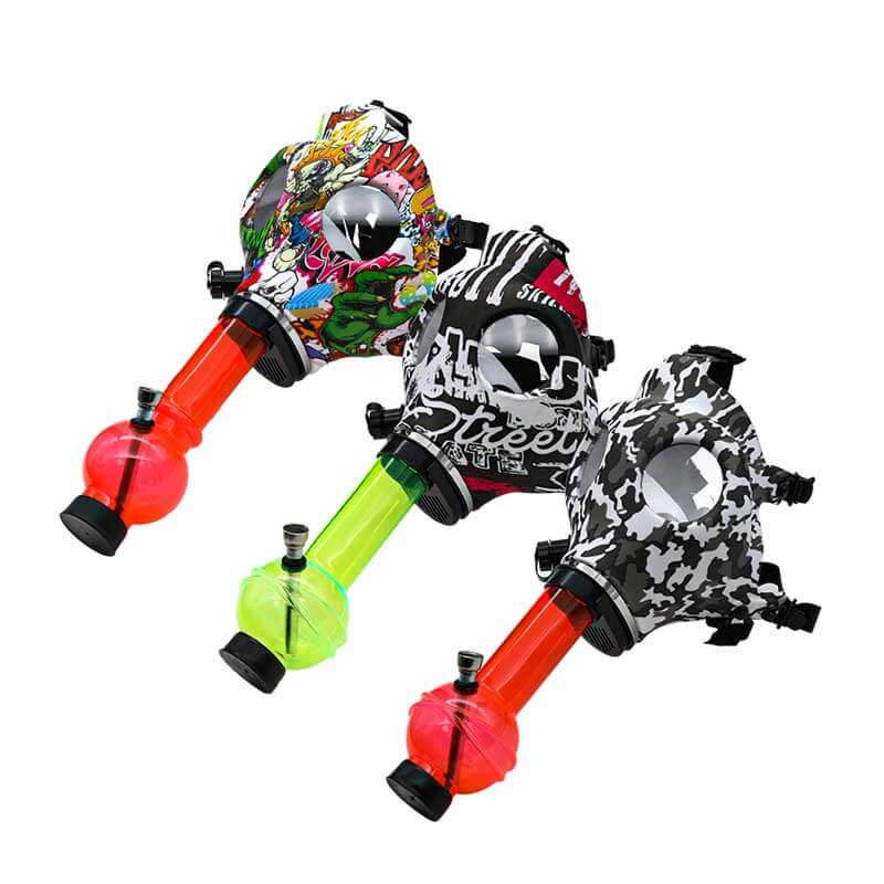 Printed Gas Mask with Acrylic Waterpipe (SB146) - image 1 of 2