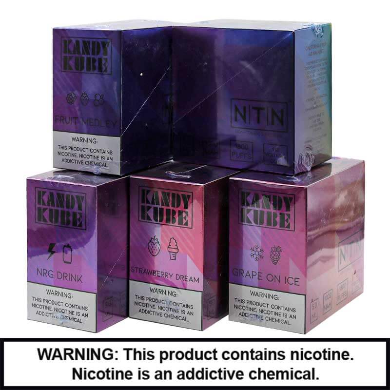 Kandy Kube TFN Diposable | 1800 Puffs | 5% Nicotine | 10 Count Display product image