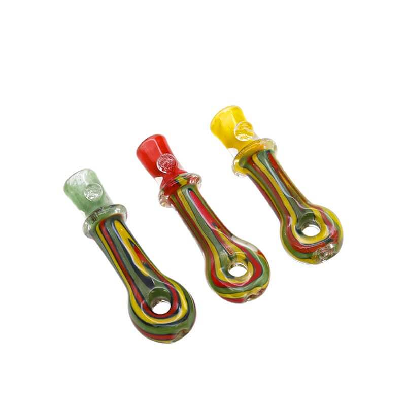 Slim Donut Hole Rasta Reverse Artwork Chillum (SB-3186) | 3 inch product image