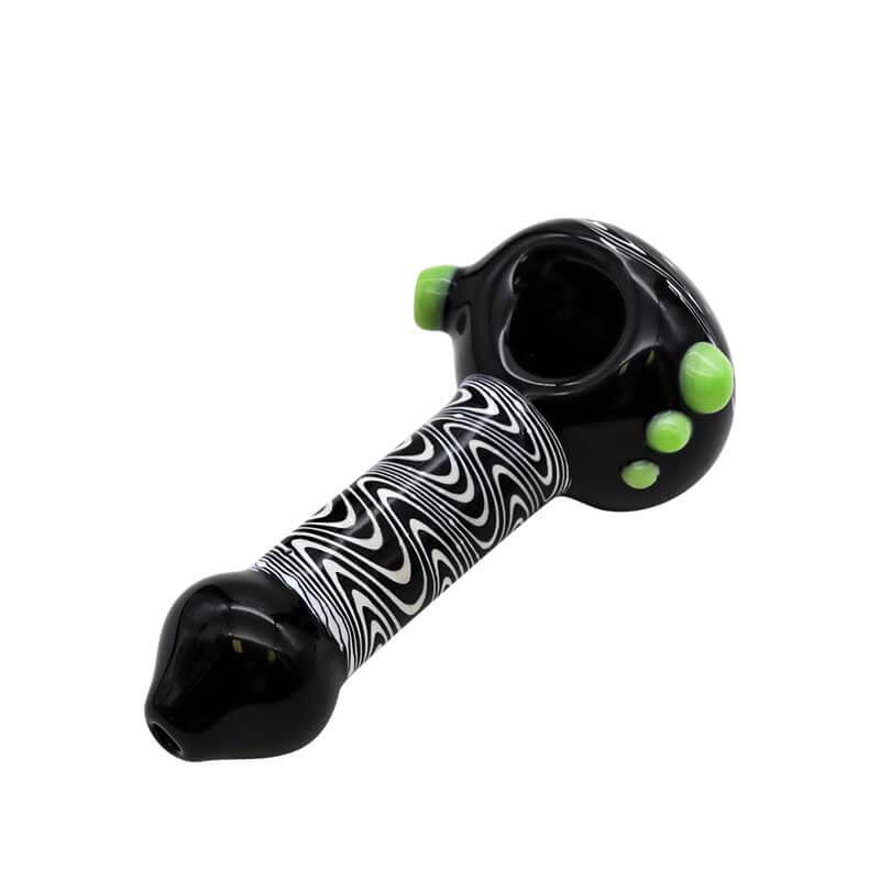 Full Reverse Three Dotted Artwork Handpipe (SB-2951) | 5 inch product image