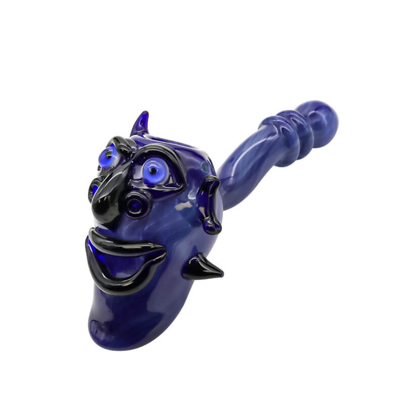 Ancient One Horned Devil Bubbler Handpipe | 8 inch product image