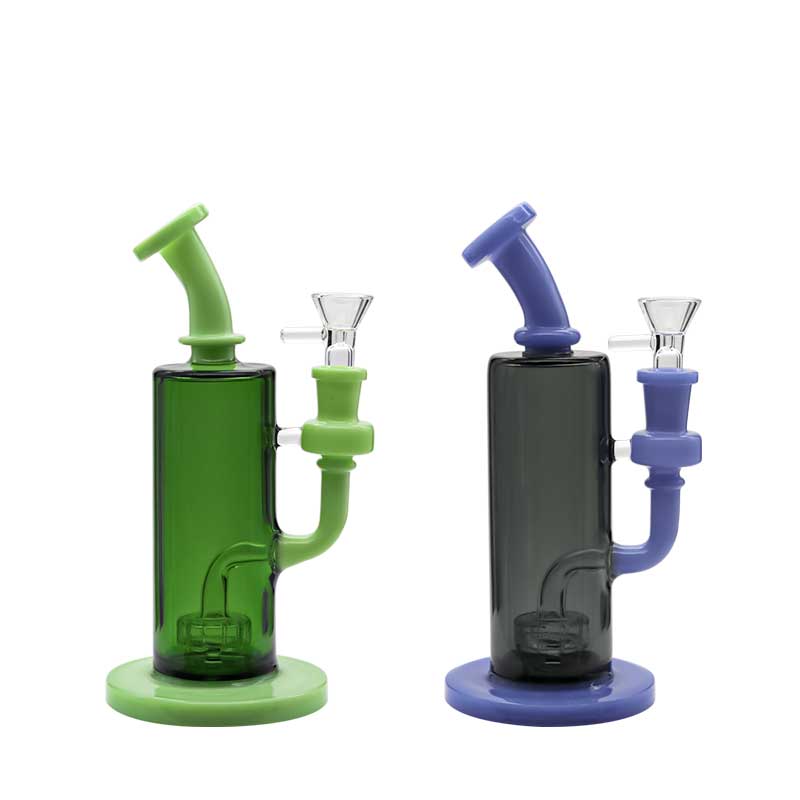 Slyme Bent Neck Tube Waterpipe (ES-21135) | 8 inch | Assorted Colors product image