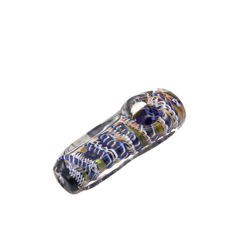 Gold Fumed Double Glass Brick Handpipe (SB-2704) | 3.5 inch product image